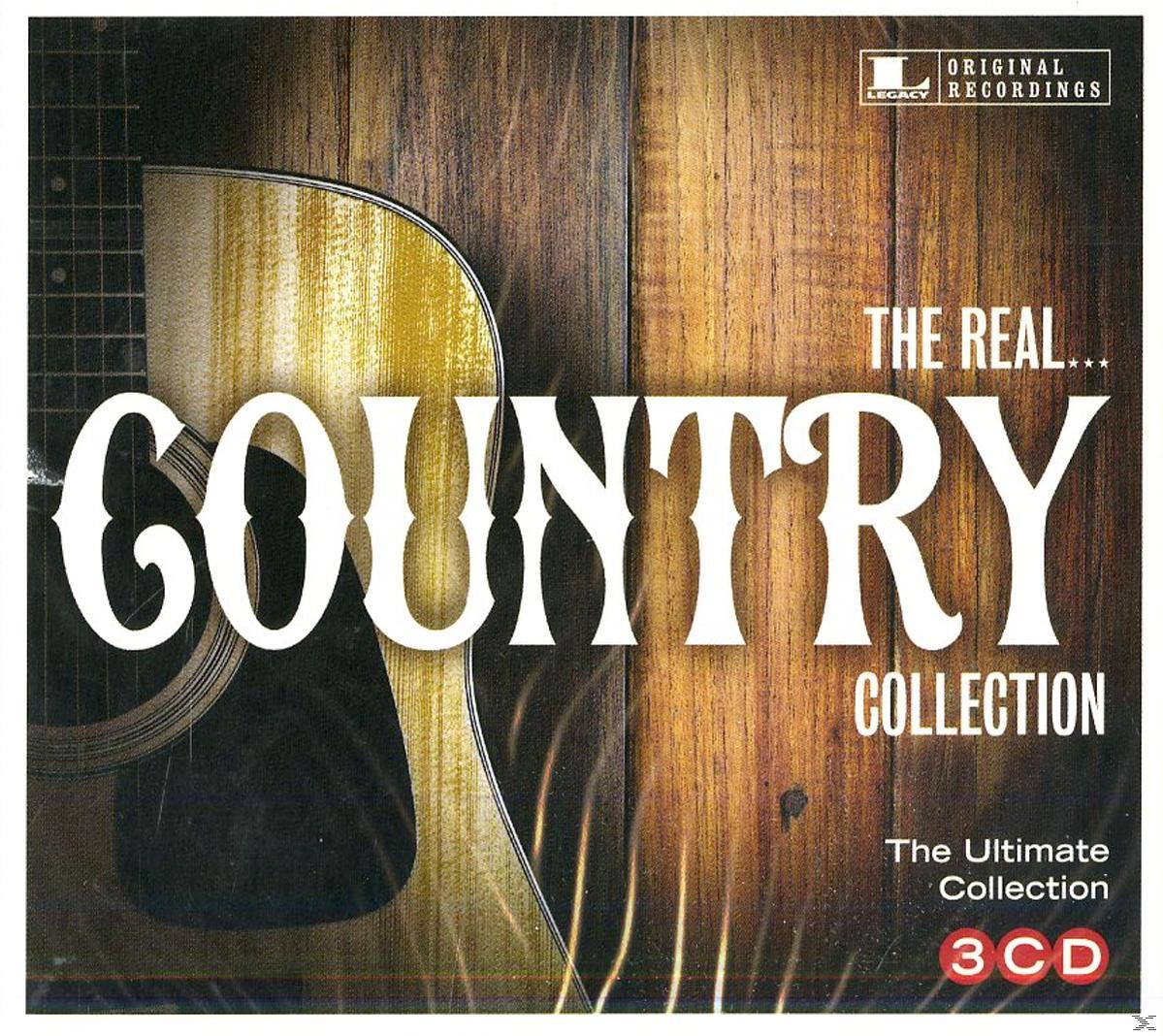 Album borító gitárral és "The Real Country Collection" felirattal. Fa háttérrel.