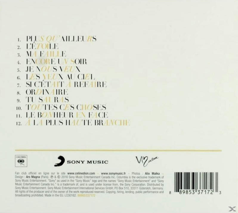 Céline Dion - Encore Un Soir (Digipak) (CD)