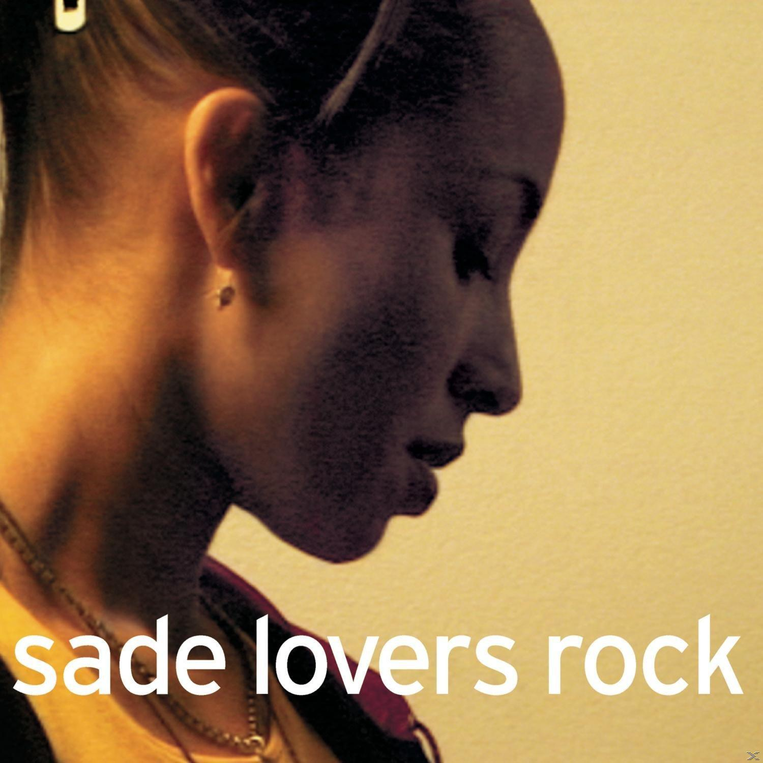 Album borító Sade profiljával, sárga háttérrel és 'sade lovers rock' szöveggel.