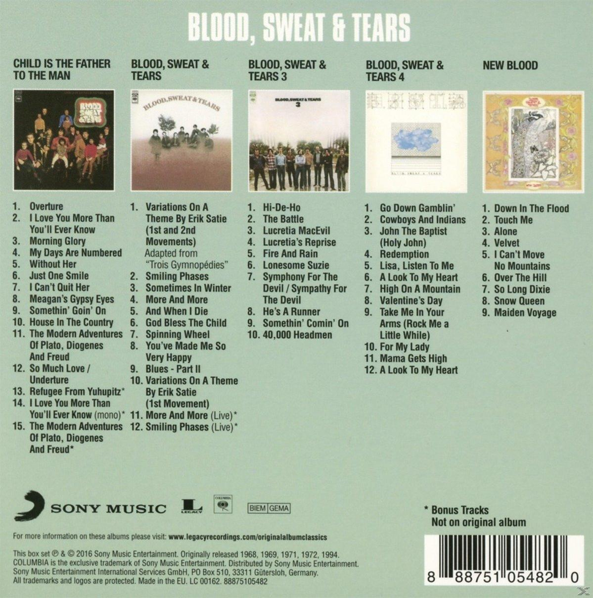 CD-Box-Set mit mehreren Albumcovern und Text. Der Text listet die Titel der Alben auf.