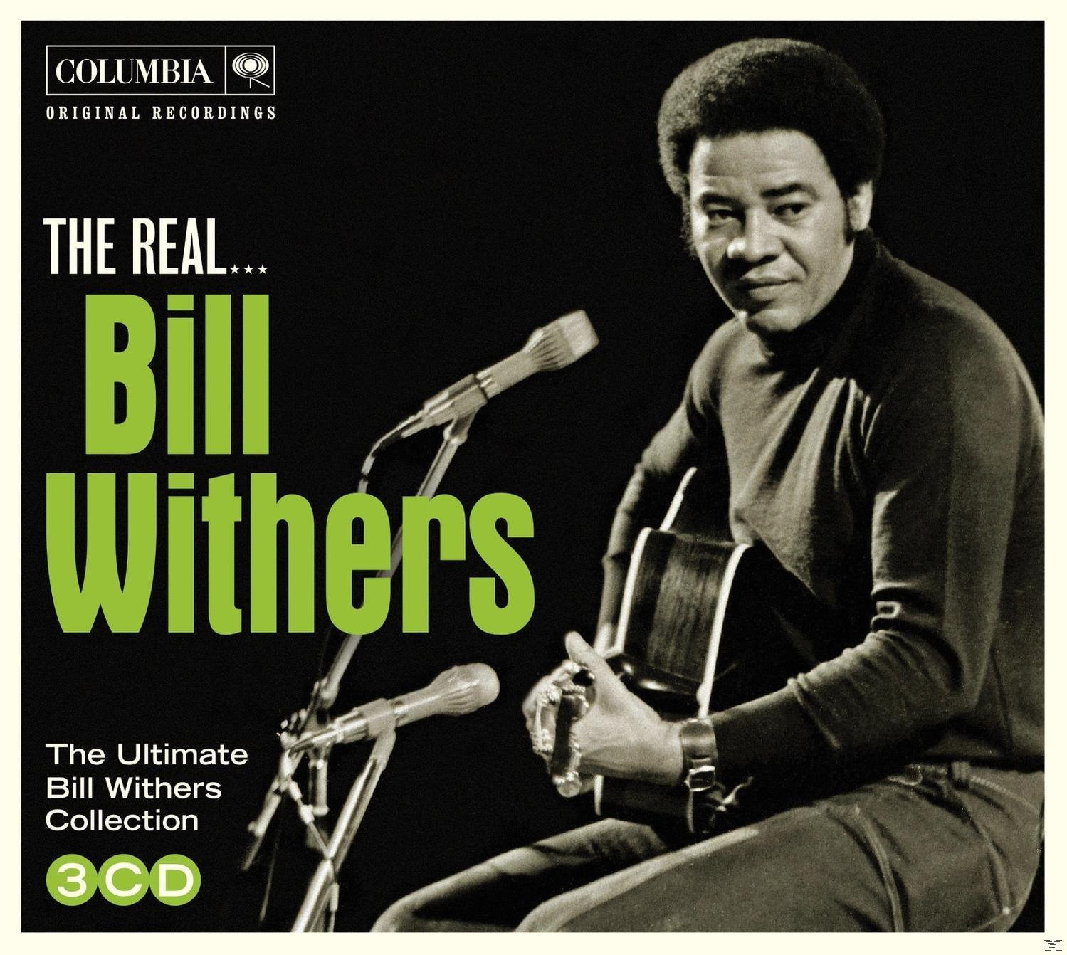 Bill Withers album borító, egy gitározó férfi, zöld szöveggel.
