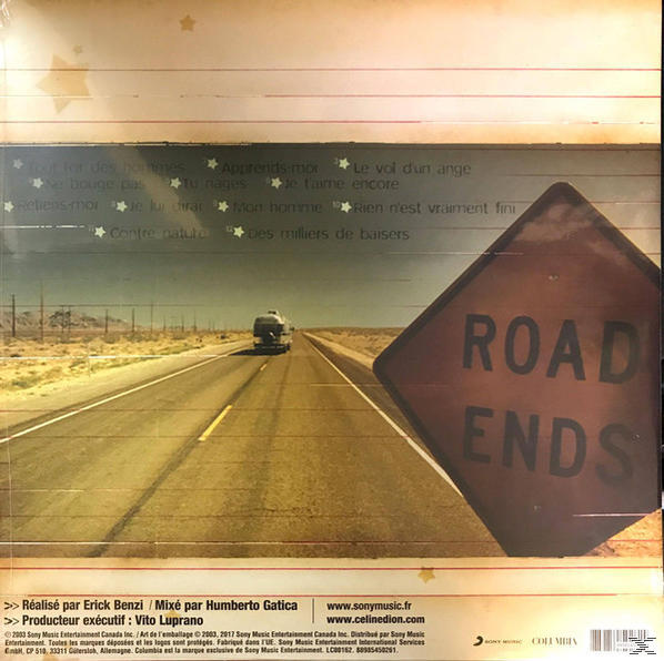 Albumborító útképpel és szöveggel. A táblán a 'ROAD ENDS' felirat olvasható.