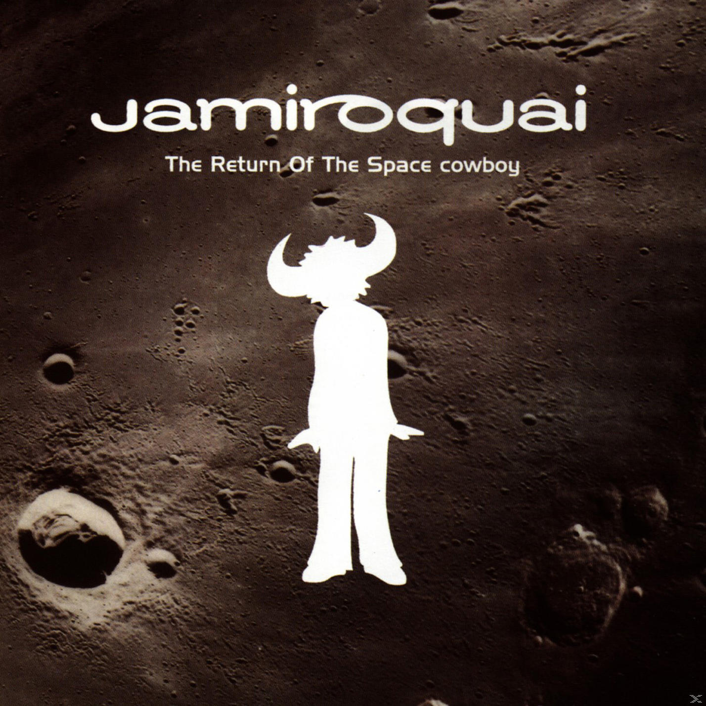 Album borító egy fehér sziluettje egy hold-szerű felületen, a 'Jamiroquai' szavakkal.