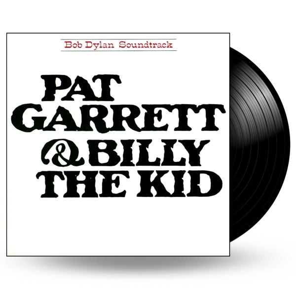 Albumcover mit schwarzem Vinyl. Der Albumtitel lautet 'PAT GARRETT & BILLY THE KID'.