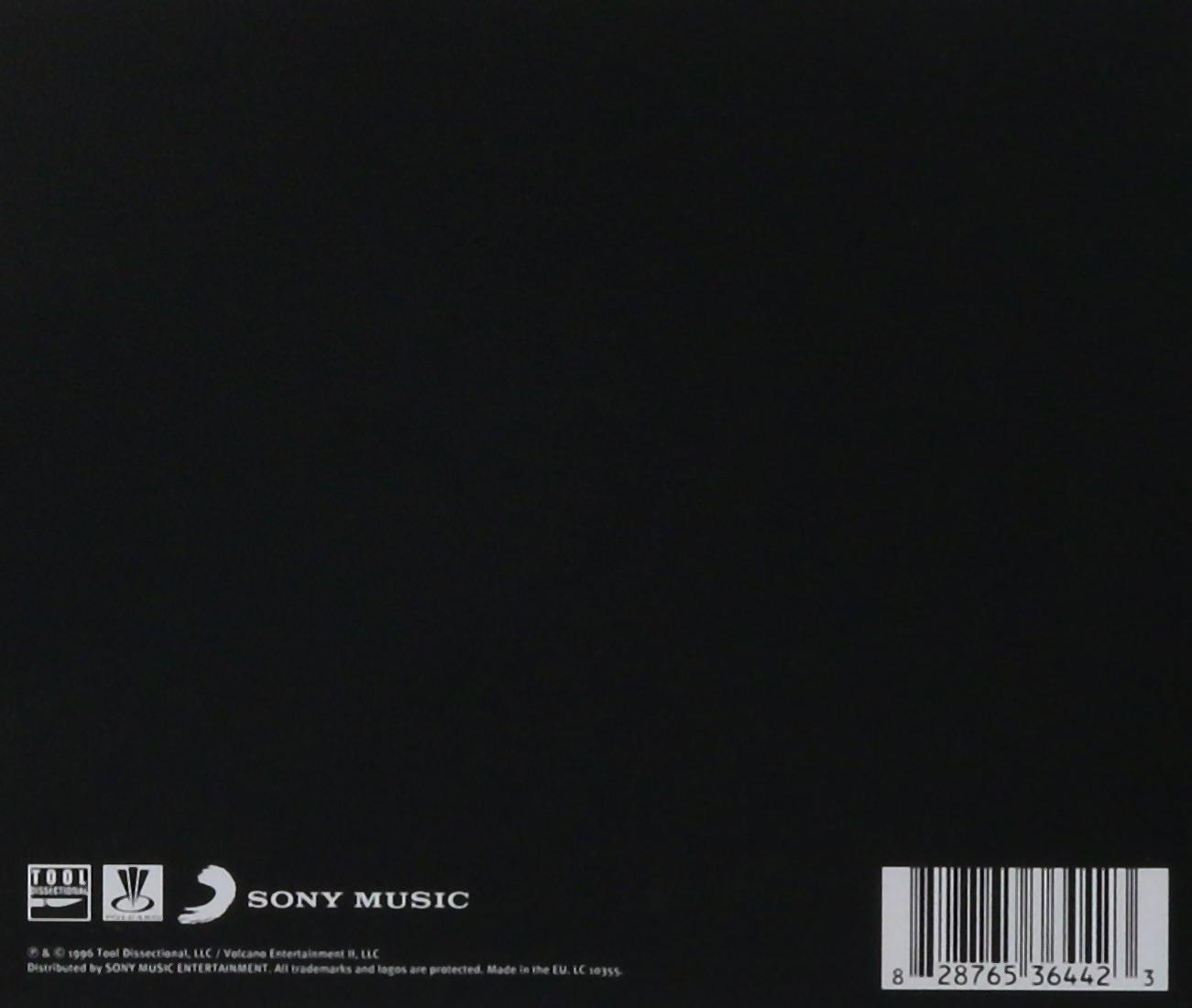 Schwarzes Albumcover mit Logos von Tool Dissectional, Sony Music und einem Barcode.