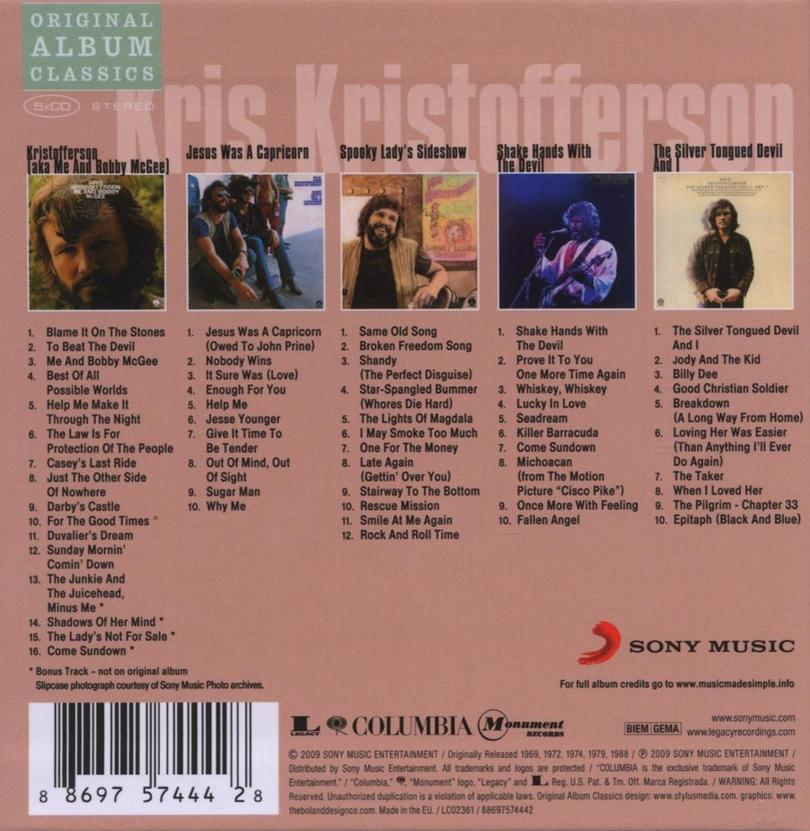 Albumcover mit mehreren Songtiteln und Bildern von Künstlern.