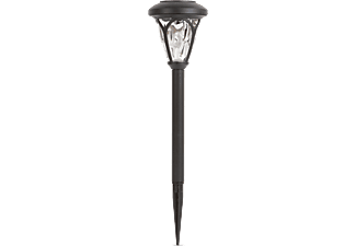 GARDEN OF EDEN LED-es leszúrható szolár lámpa, mintás plexivel, fekete (11252)