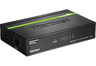 TRENDNET TEG-S50g Gigabit GREENnet 5 porte - Switch (Nero/Verde)