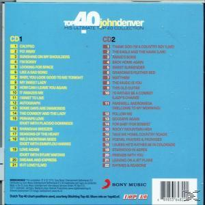 CD-hoes met songtitels, een foto van John Denver en het Sony Music-logo.