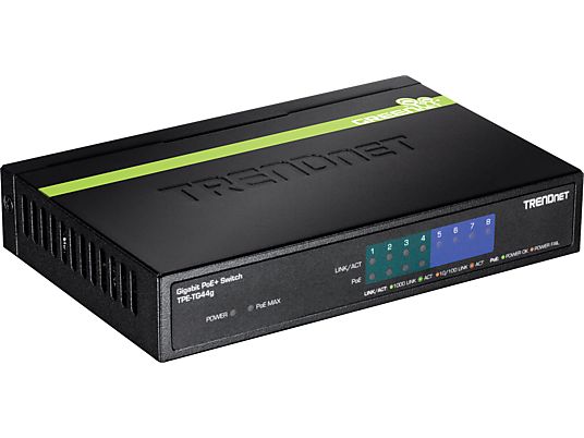 TRENDNET TPE-TG44g Gigabit PoE+ GREENnet à 8 ports - Switch (Noir)