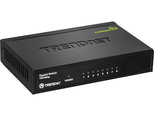 TRENDNET TEG-S82G GREENnet Gigabit à 8 ports - Switch (Noir)