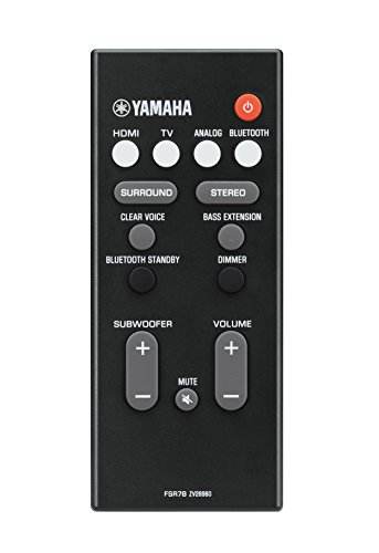 Barra de sonido - Yamaha YAS-107 BK, 120 W, Bluetooth, 5 modos surround, Negro
