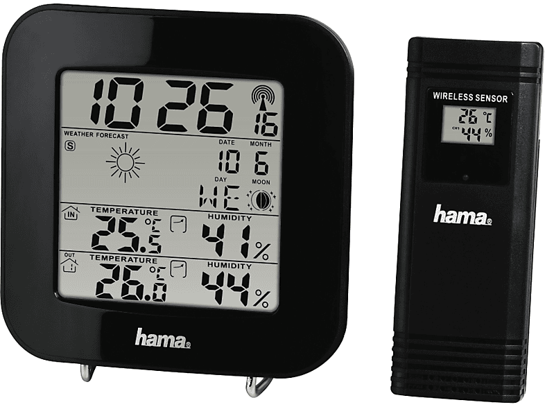 Estación meteorológica - Hama EWS-200 , Radio, Reloj DCF, Negro