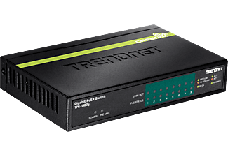 TRENDNET TPE-TG82g 8-Port Gigabit PoE+ - Switch (Schwarz/Grün)