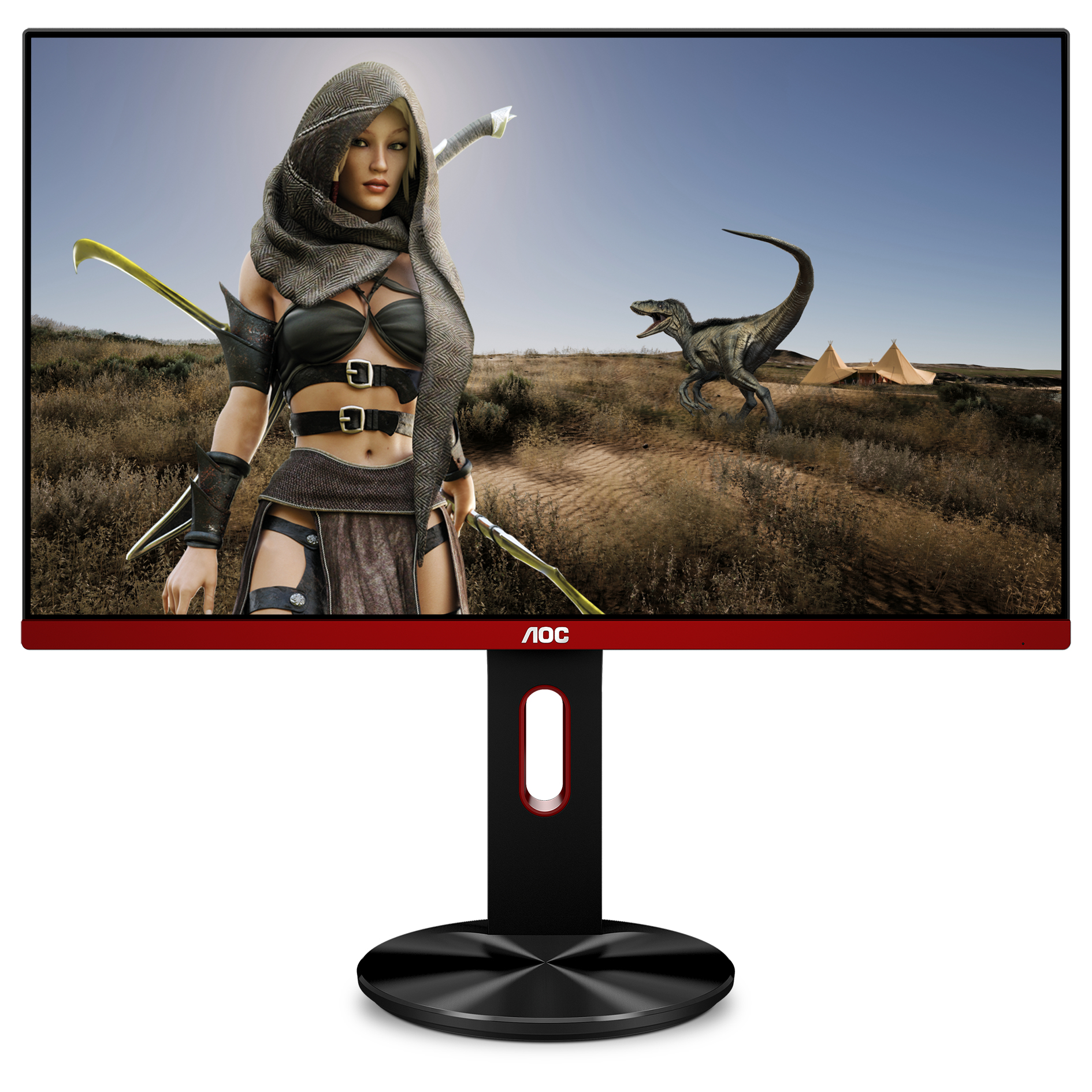 AOC Gaming Monitor G2790PX 27 Zoll Gaming Monitor, Full-HD, 1 ms Reaktionszeit, 400 cd/m², 144 Hz, Schwarz, Rot