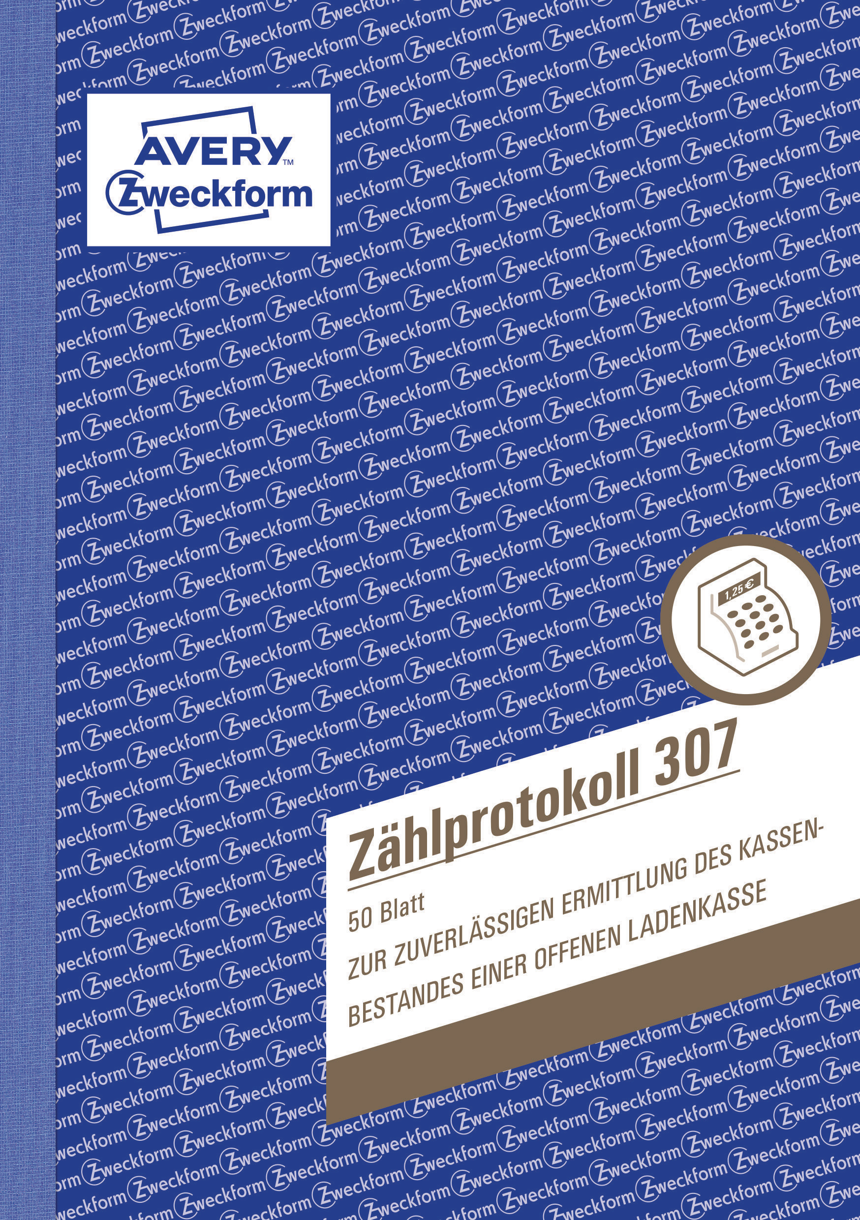 ZWECKFORM 307 AVERY cm 1 A5 21 14.8 Zahlprotokoll Zählprotokoll x