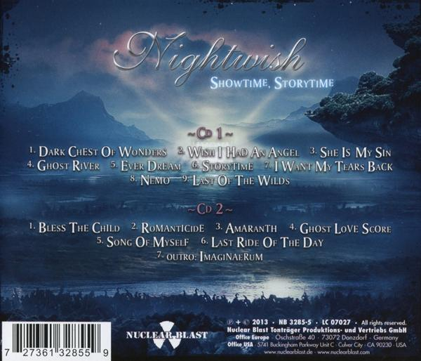 Das Cover eines Nightwish-Albums mit Songtexten und einer verschwommenen Landschaft.