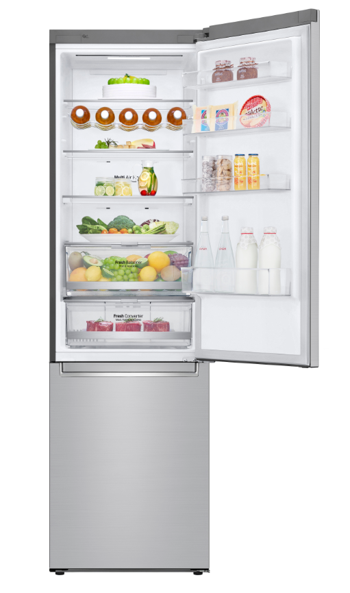 Frigorífico combi - LG GBB72NSDFN, 36 dB, No Frost, 384 l, 2.03 m, Inox