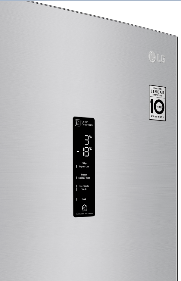 Frigorífico combi - LG GBB72NSDFN, 36 dB, No Frost, 384 l, 2.03 m, Inox