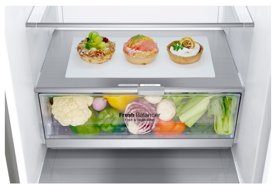 Frigorífico combi - LG GBB72NSDFN, 36 dB, No Frost, 384 l, 2.03 m, Inox