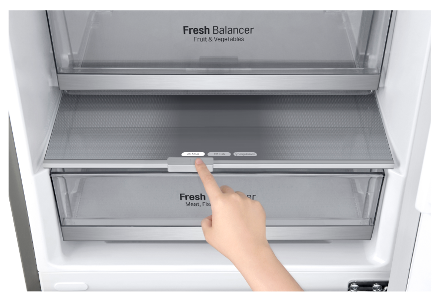 Frigorífico combi - LG GBB72NSDFN, 36 dB, No Frost, 384 l, 2.03 m, Inox
