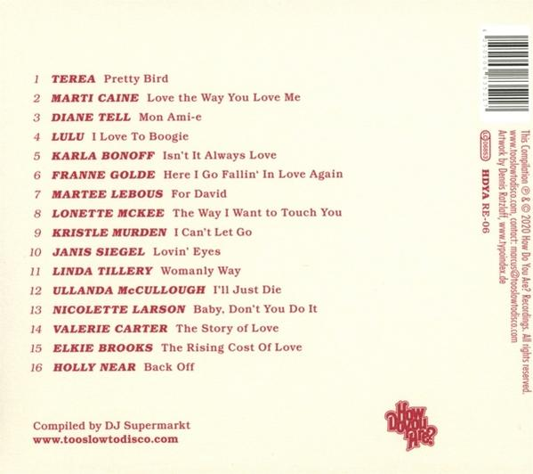 CD-Albumcover mit verschiedenen Titeln in weißer Schrift. Der Titel lautet How Do You Are?