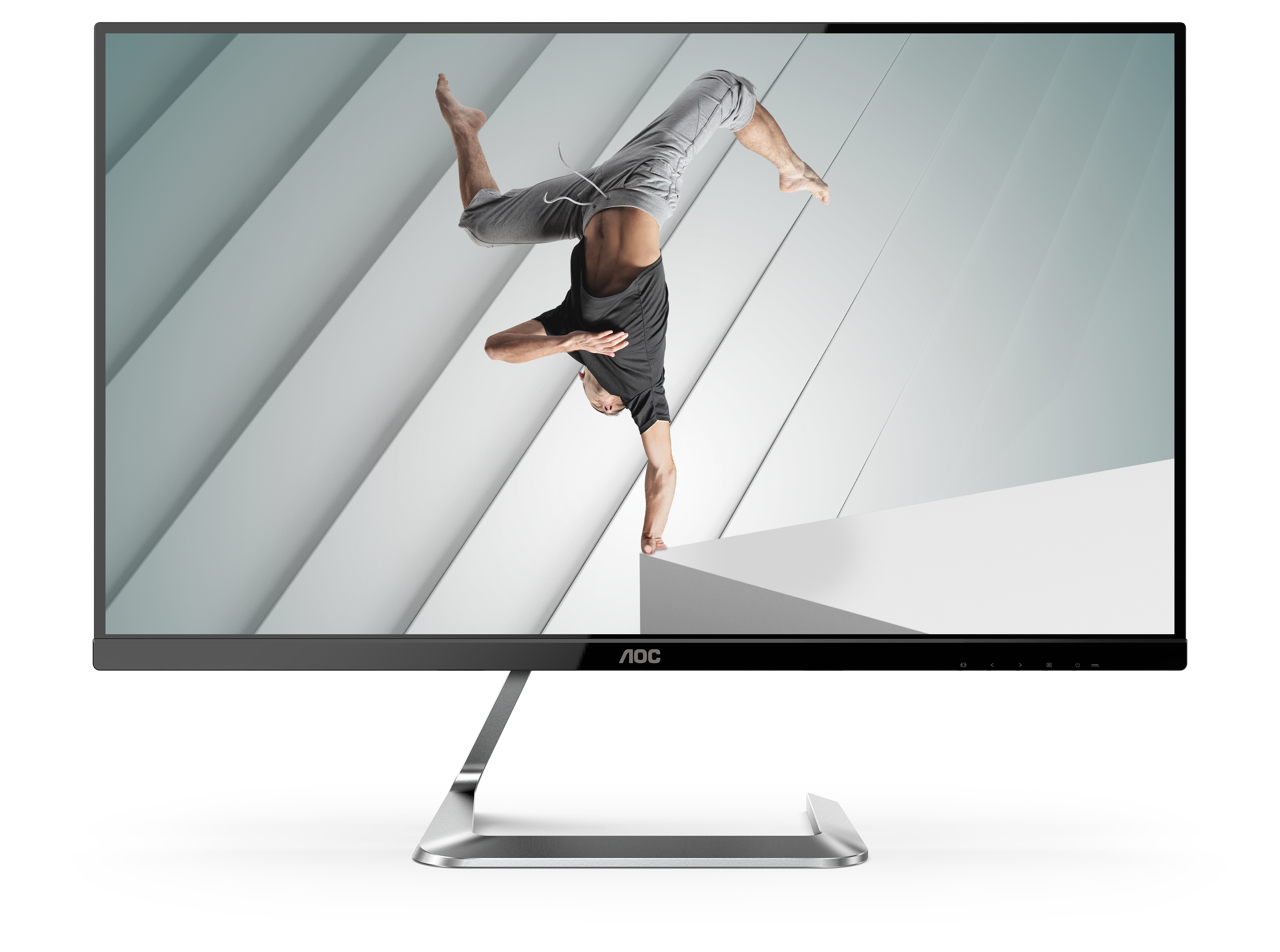 Monitor gaming - AOC Style-line Q27T1, 27", 2560 x 1440, HD LED, Plana, Plata