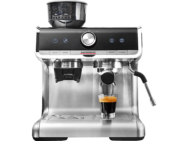 GASTROBACK 42616 Design Espresso Barista Pro Espressomaschine Edelstahl/Schwarz