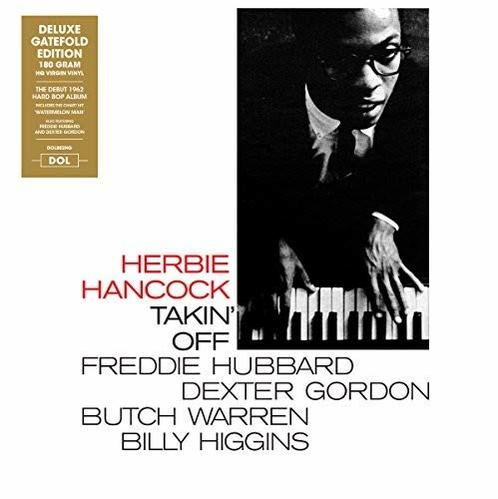 Album borító: Herbie Hancock zongorázik. Szöveg: Takin' Off.