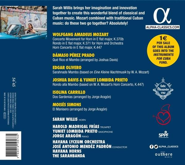 Rückseite einer CD mit Text über Musik. Eine Frau und ein Auto sind auf einem Foto zu sehen.