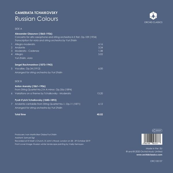 - COLOURS-VINYL (Vinyl) RUSSIAN - EDITION Zhislin Tchaikovsky Yuri/camerata