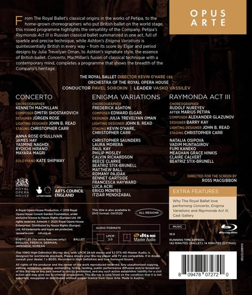 Osipova/O'Sullivan/Hay/Orchestra Royal Opera - Concerto/Enigma Variations/Raymonda Act III  - (Blu-ray)