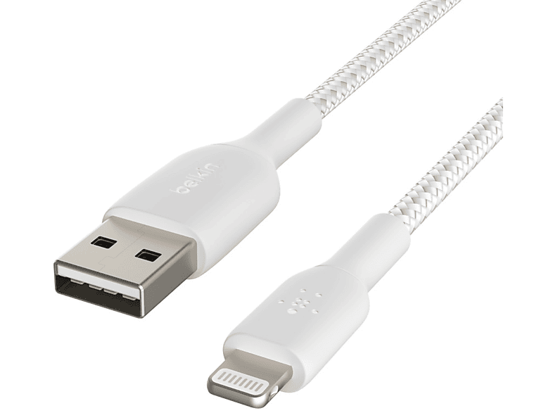 BELKIN CAA002BT1MWH Örgülü Lightning Kablosu 1M Beyaz_0