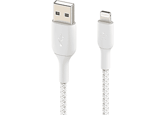 BELKIN CAA002BT1MWH Örgülü Lightning Kablosu 1M Beyaz_1