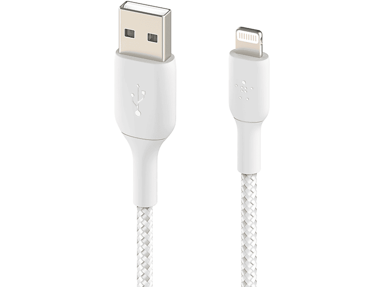 BELKIN CAA002BT1MWH Örgülü Lightning Kablosu 1M Beyaz_1