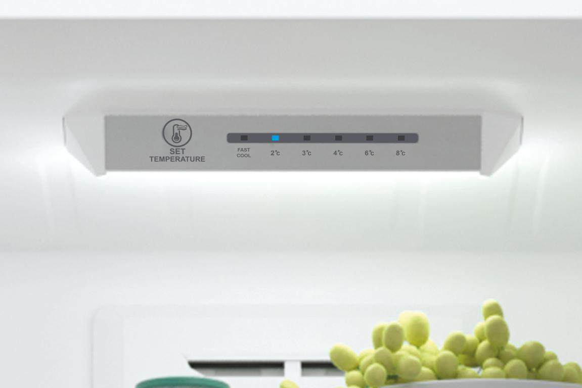 Frigorífico combi - Candy MMW 4026BNDMC, 321 l, Total No Frost, 201 cm, LED, Puertas reversibles, Blanco
