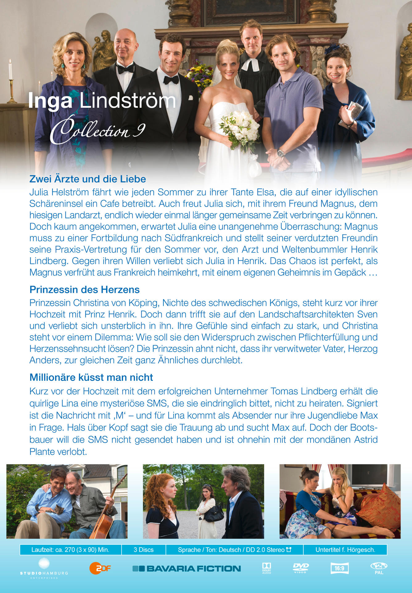 DVD-Cover für Inga Lindström Collection 9 mit Hochzeit und Schauspielern.