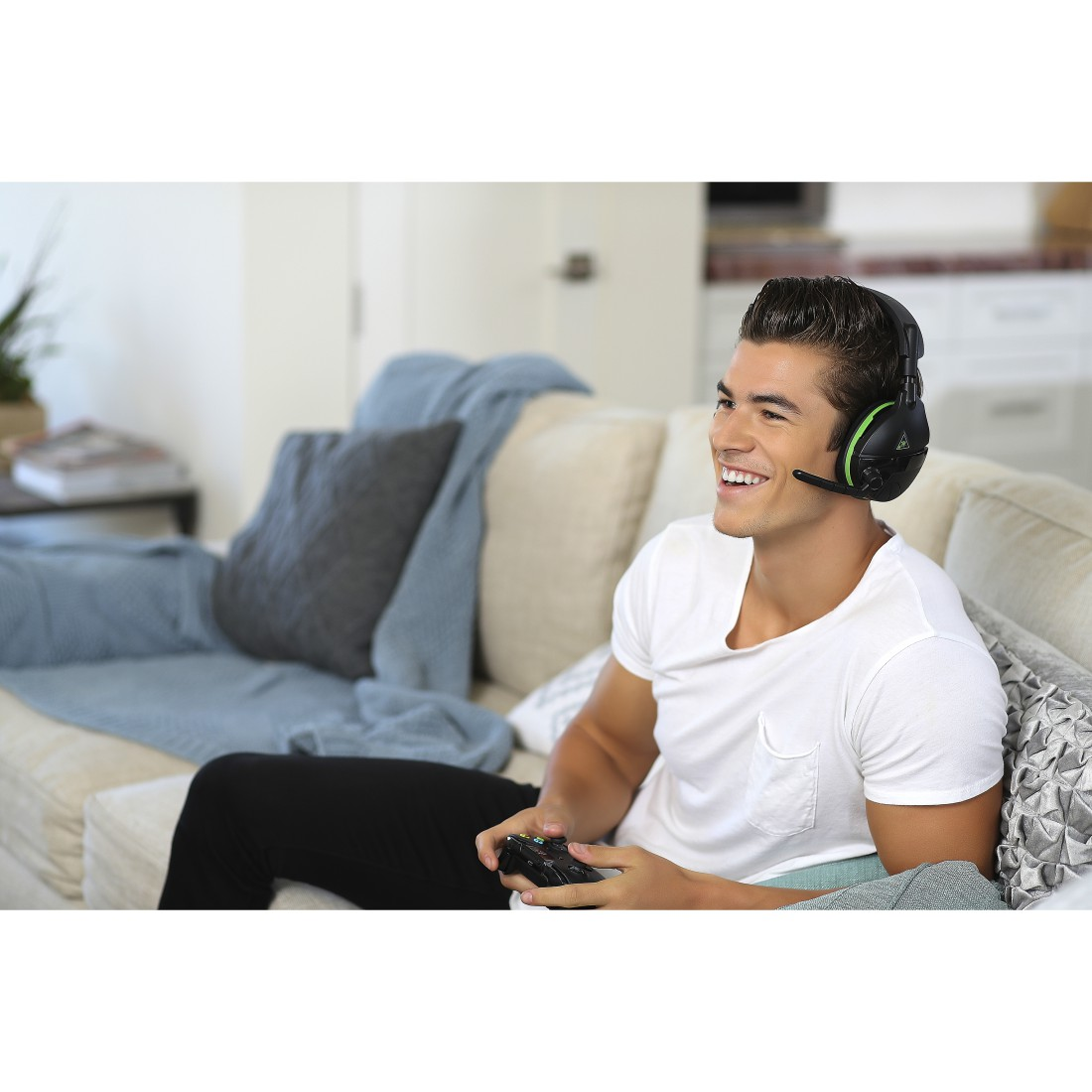 TURTLE BEACH STEALTH 600 Wireless Surround Sound Gaming-Headset für Xbox One, Over-ear Gaming Headset Schwarz/Grün