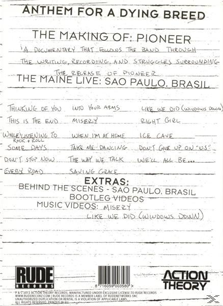 The Maine - Anthem For A Dying Breed  - (DVD)