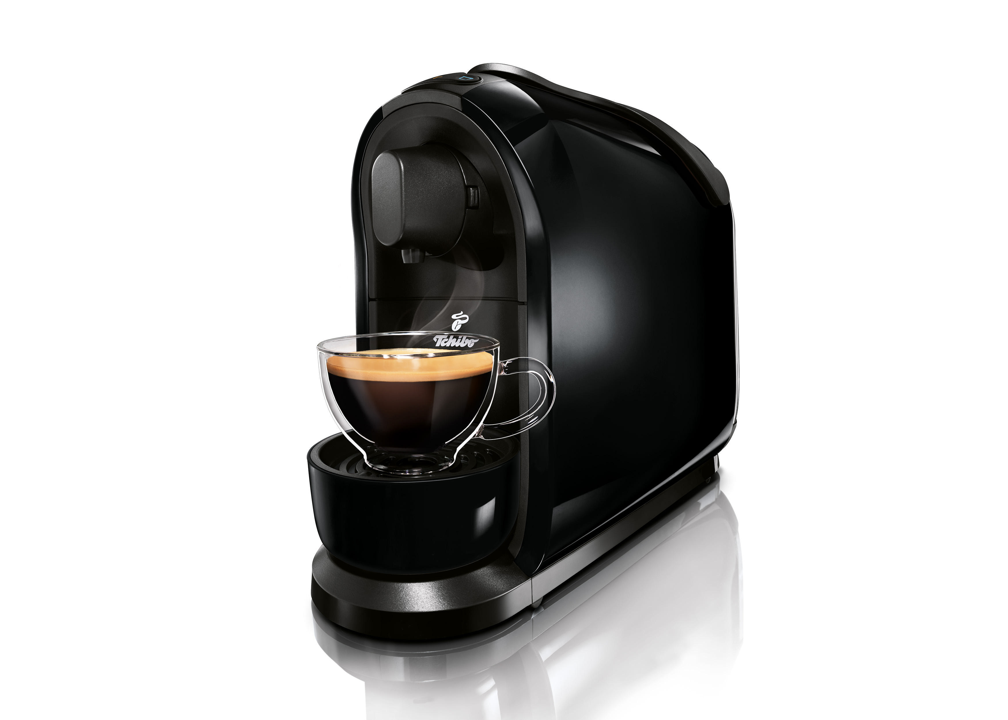 TCHIBO Pure + 60 Kapseln (Espresso,  Filterkaffee, Caffè Crema) Kapselmaschine Schwarz