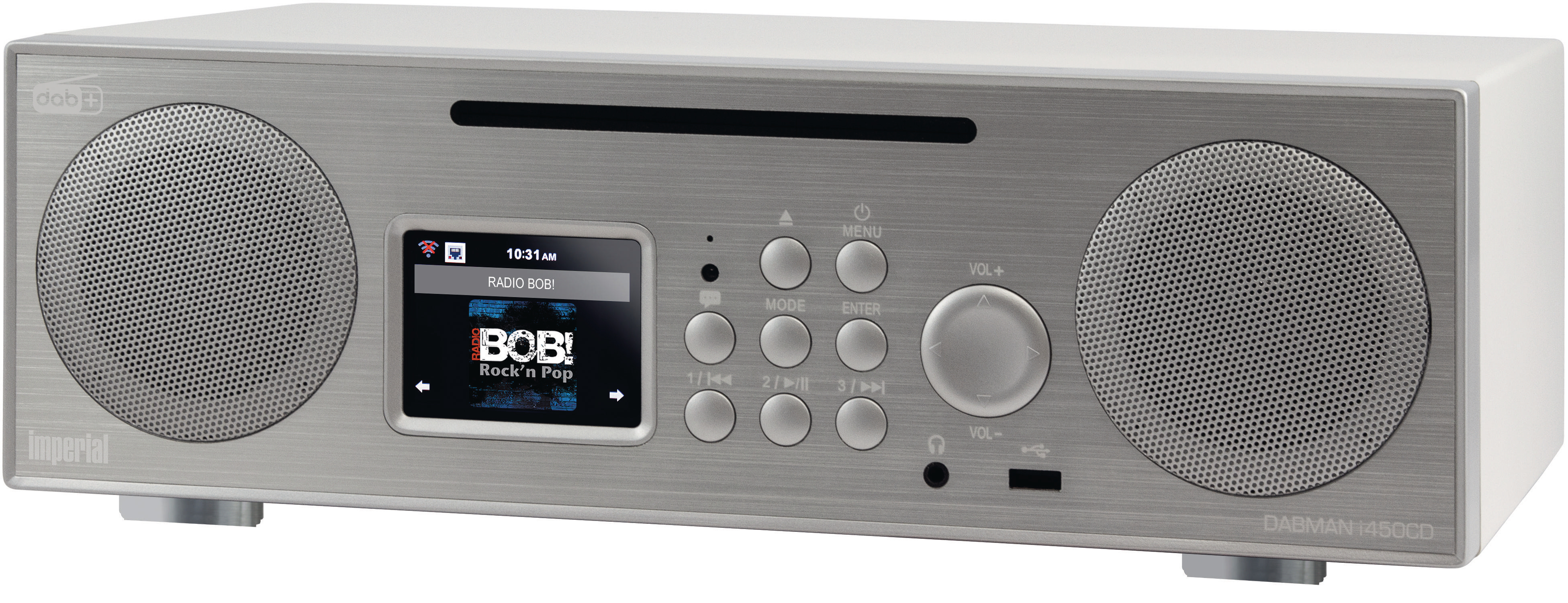 IMPERIAL DABMAN i450 CD DAB+ AM, silber/weiß Internet DAB+, FM, Radio, Radio, DAB, Bluetooth