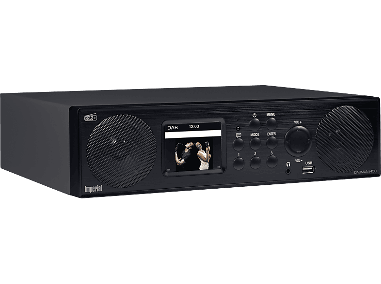 IMPERIAL DABMAN i450 DAB+ Radio, DAB, DAB+, Radio, FM, AM, Bluetooth, Schwarz DAB/DAB+