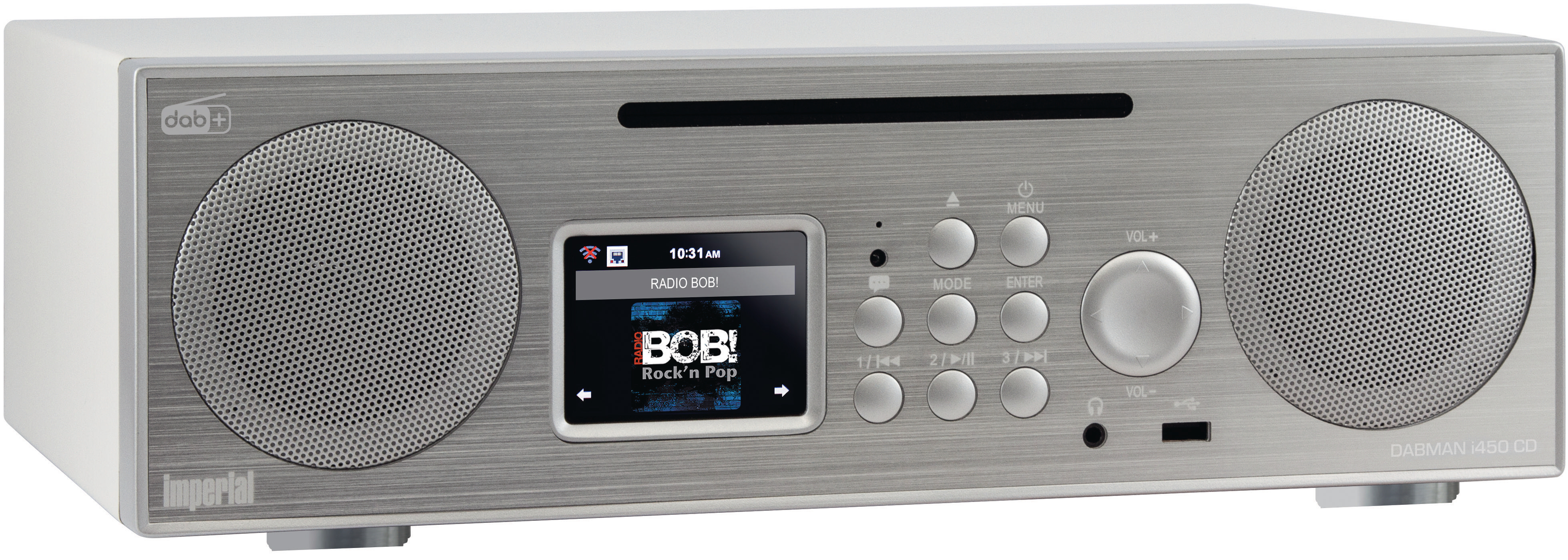 IMPERIAL DABMAN i450 CD DAB+ AM, silber/weiß Internet DAB+, FM, Radio, Radio, DAB, Bluetooth