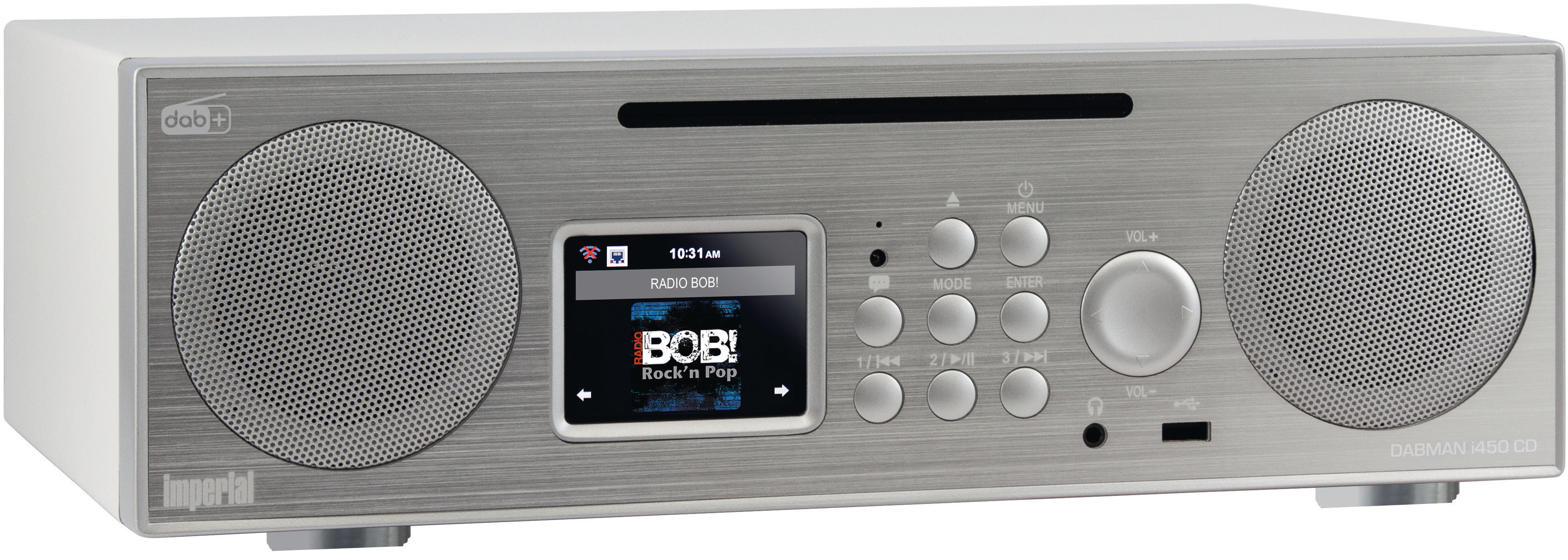 IMPERIAL DABMAN i450 CD DAB+ Radio, DAB+, DAB, Internet Radio, FM, AM, Bluetooth, silber/weiß