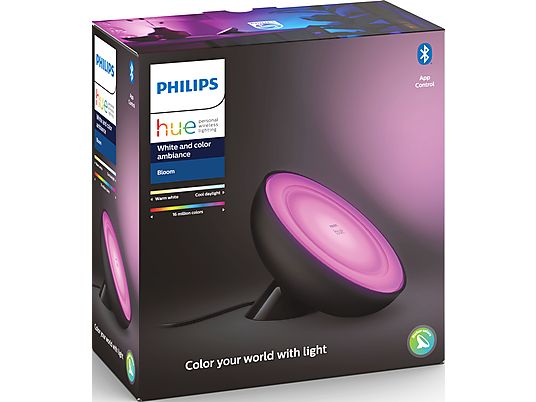 PHILIPS HUE Hue White and Color Ambiance Bloom - Tischlampe (Schwarz)