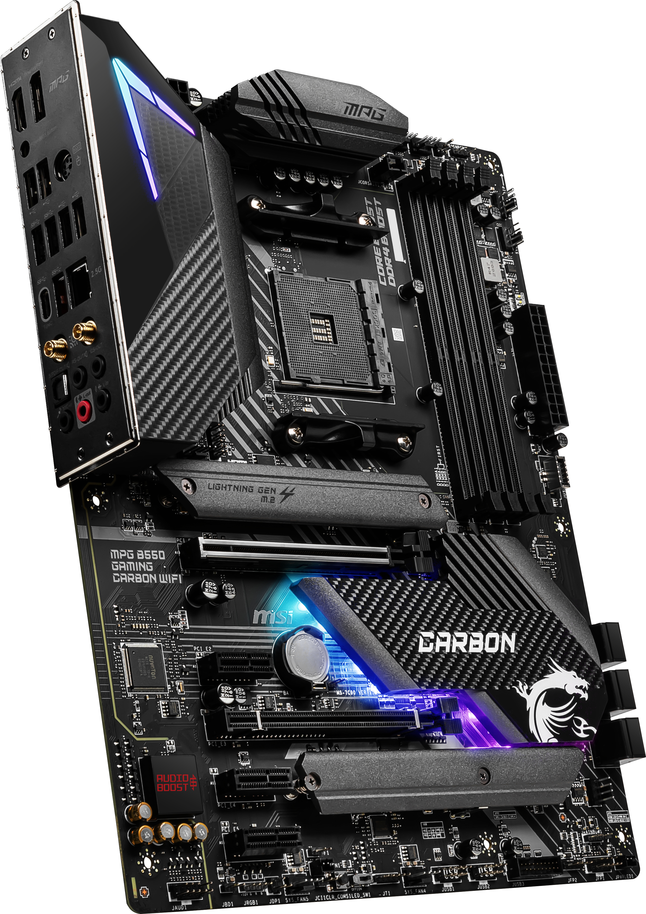 MSI MPG B550 GAMING CARBON WIFI (7C91-002R) Mainboard Schwarz