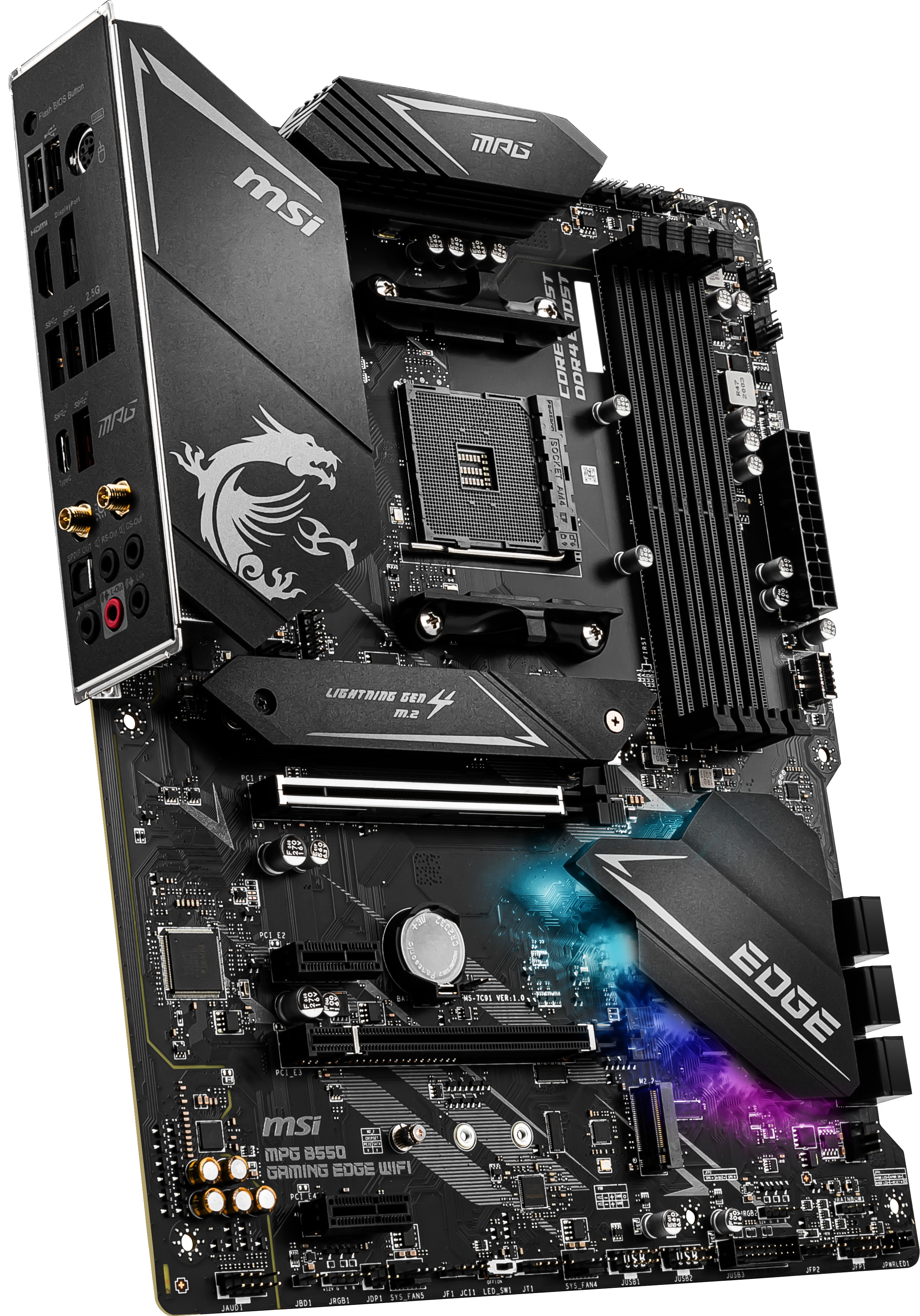 MSI MPG B550 GAMING EDGE WIFI (7C91-008R) Mainboard Schwarz