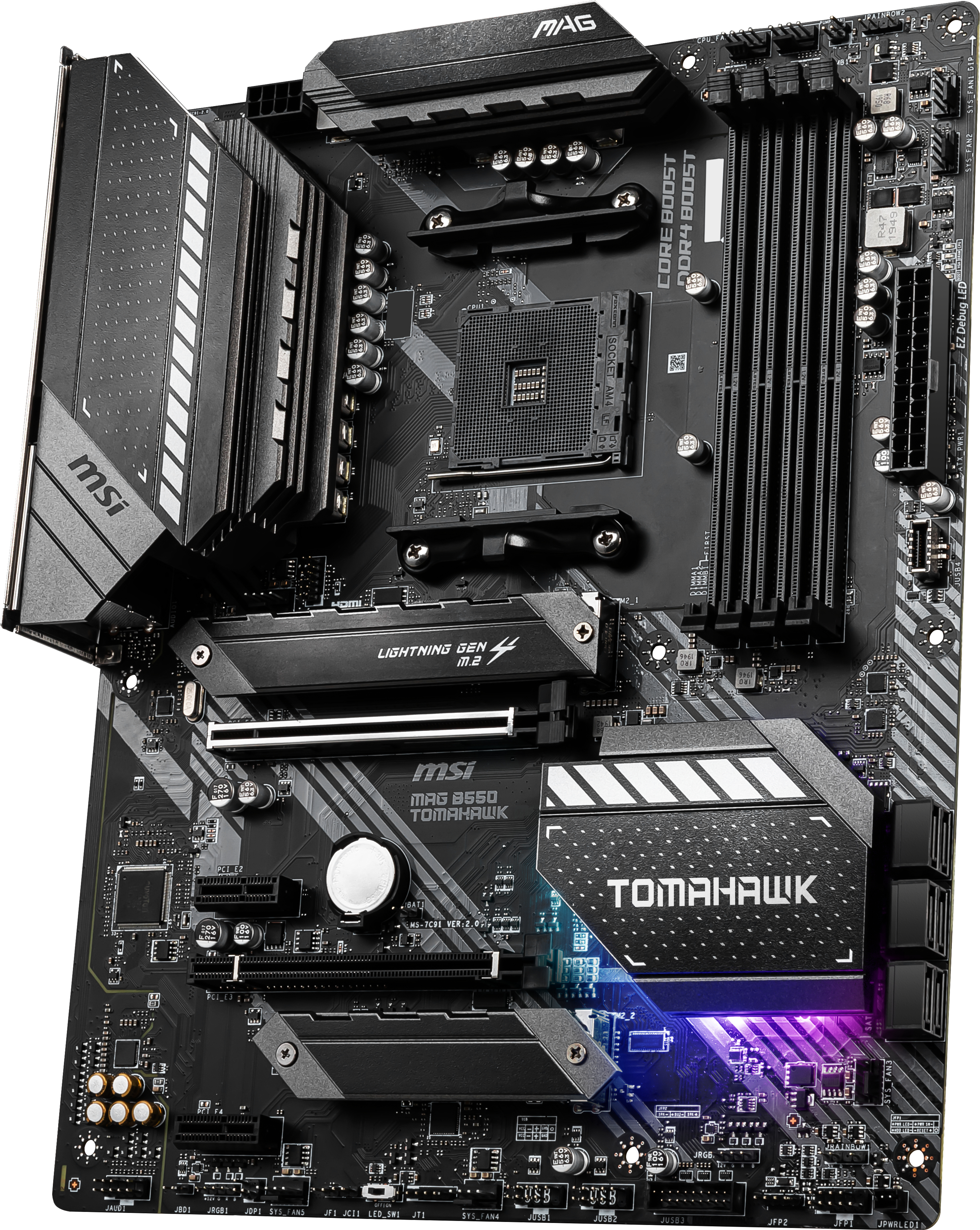 MSI MAG B550 TOMAHAWK (7C91-001R) Mainboard Schwarz