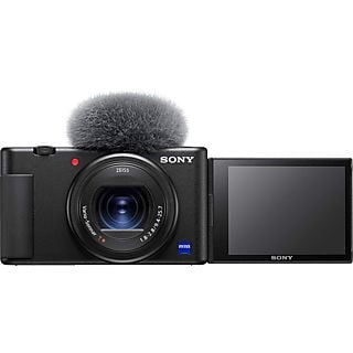 SONY Vlog-Kamera ZV-1 I Digitalkamera (seitlich klappbares Selfie-Display für Vlogging, 4K Video)