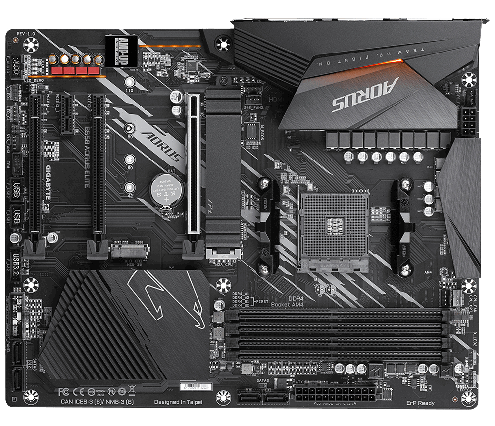 GIGABYTE B550 AORUS ELITE Mainboard Schwarz